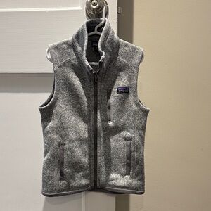 Patagonia Kids Heather Gray Fleece Sweater Vest